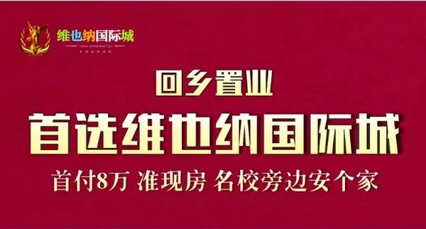 回乡置业，首选维也纳国际城！ 