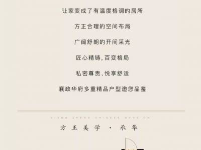 襄政华府丨每一平米，都是艺术。